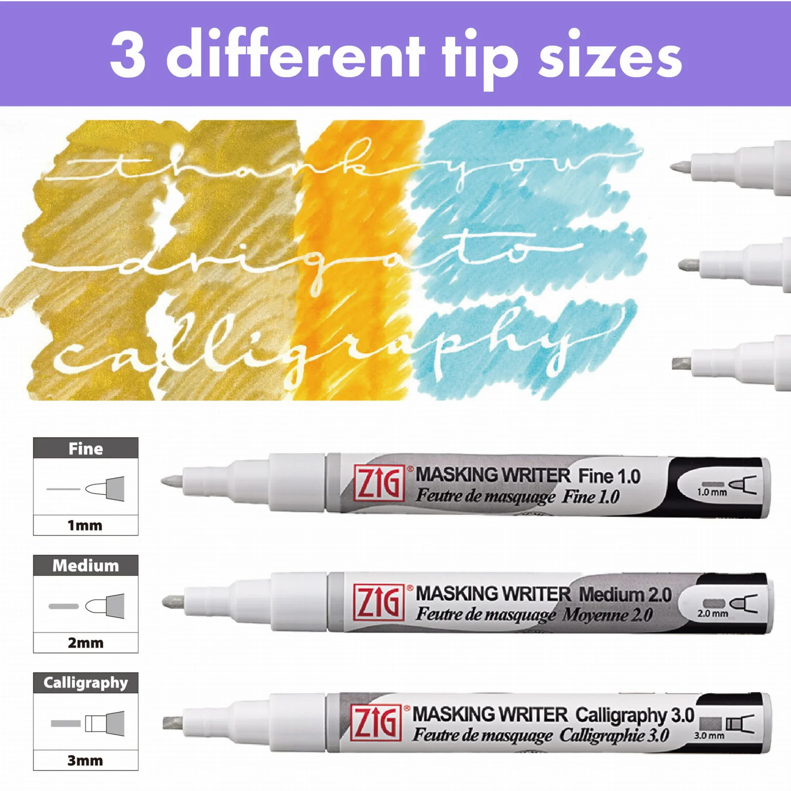 Marker maskujący do akwareli Kuretake | 2,0 mm - Image 6
