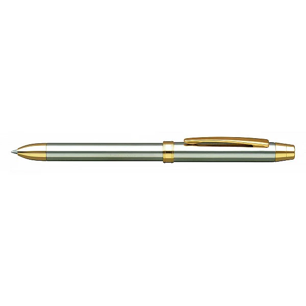 Multipen Penac TF 3 w 1 – srebrny ze złotym wykończeniem - Image 3