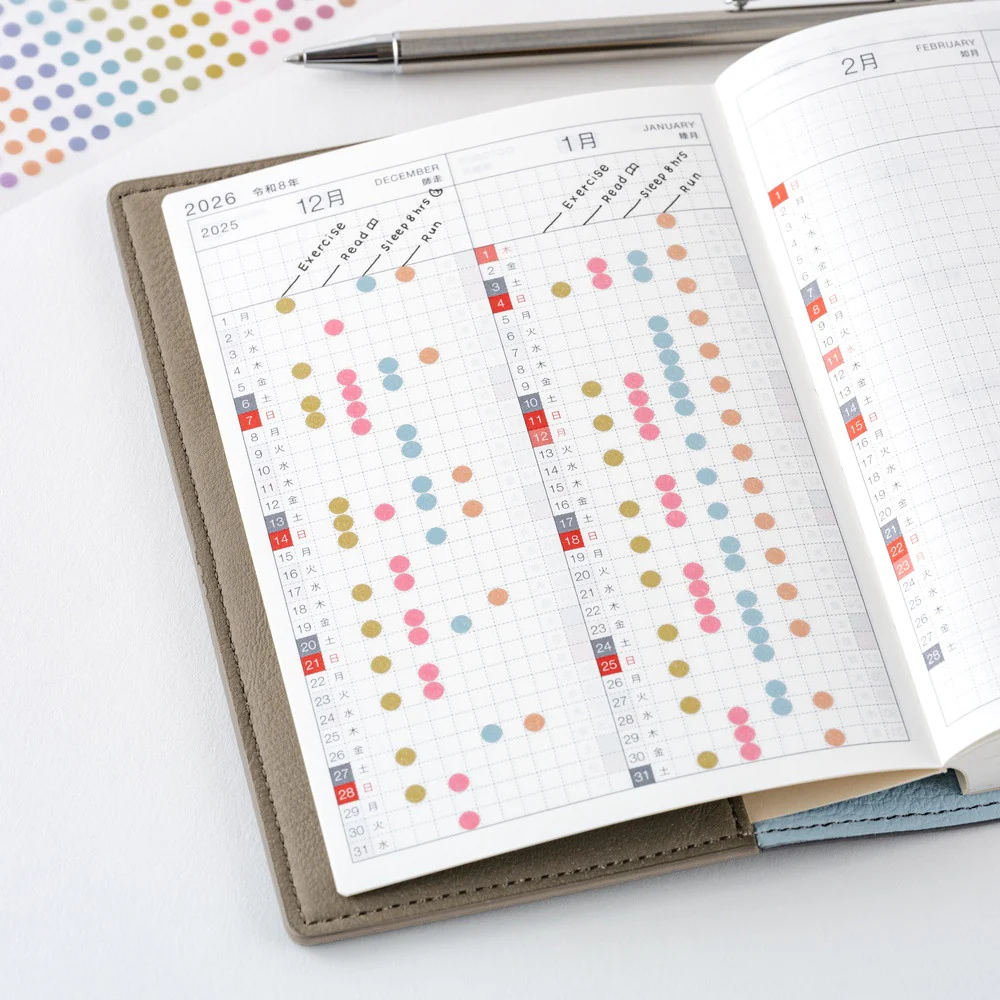 Naklejki Hobonichi | TSUKI no IRO: Kropki 3;5 mm - Image 2