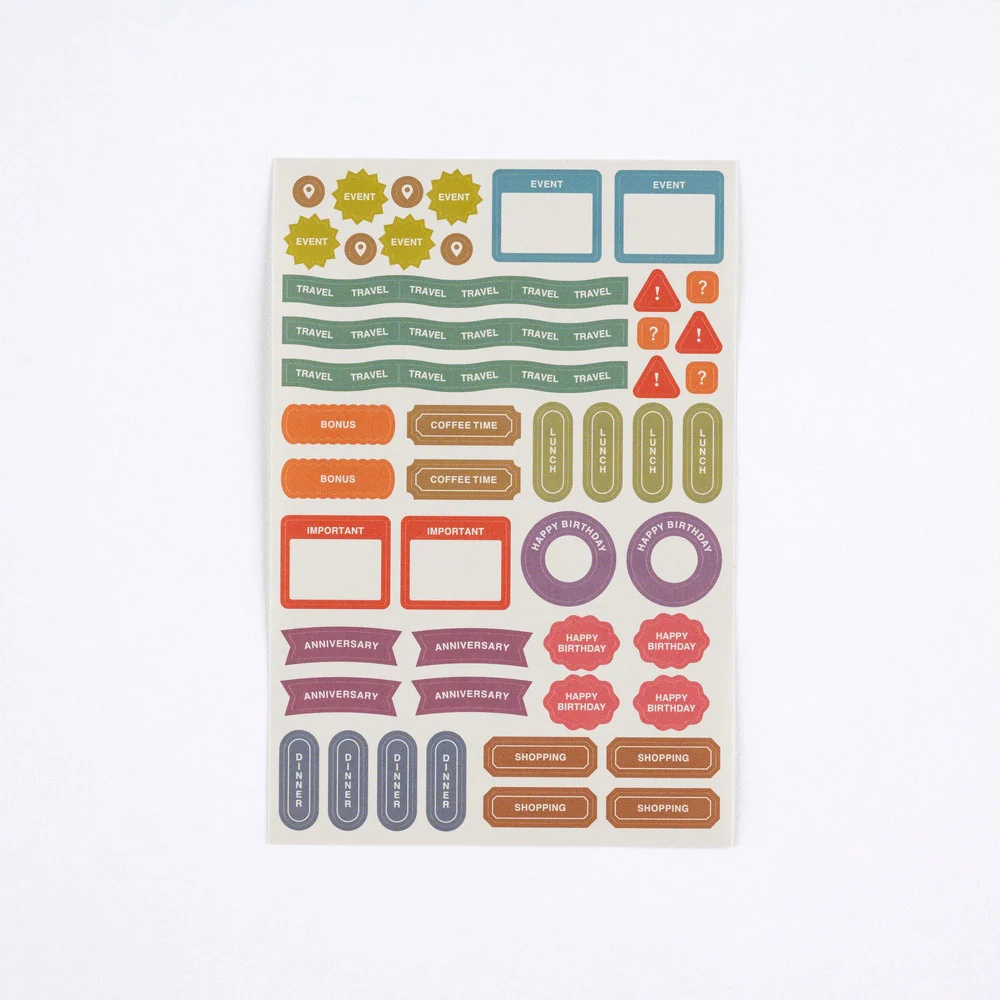 Naklejki Hobonichi | TSUKI no IRO: Zestaw naklejek Harmonogram - Image 4