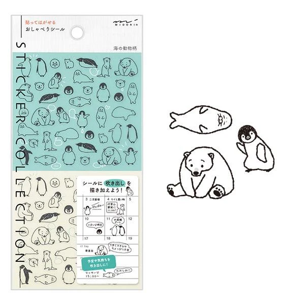 Naklejki Midori Sticker Collection Chat | Zwierzęta wodne