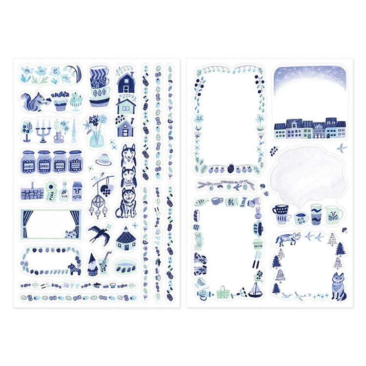 Naklejki Midori Yuru Log | Nordycki niebieski - Image 2