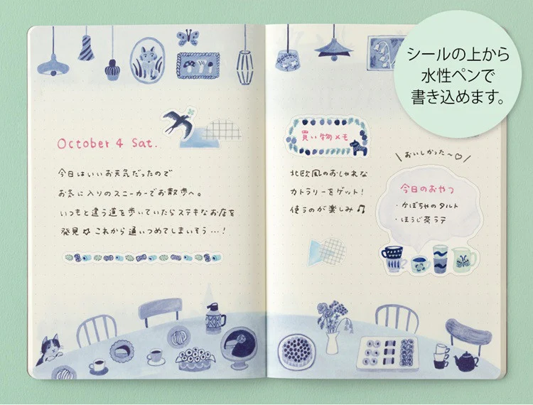 Naklejki Midori Yuru Log | Nordycki niebieski - Image 3