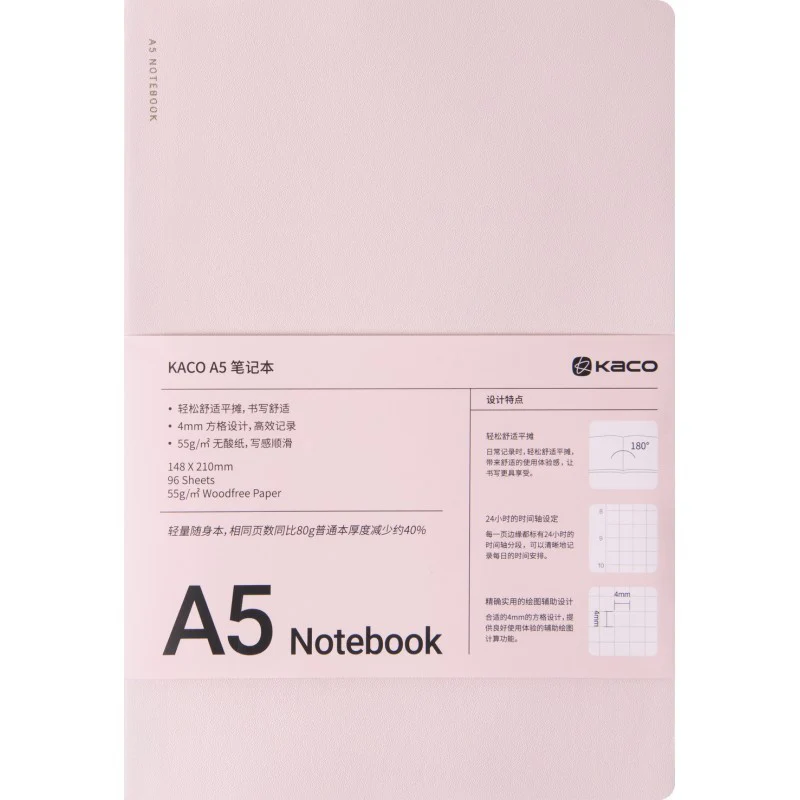 Notatnik KACO A5 | Różowy