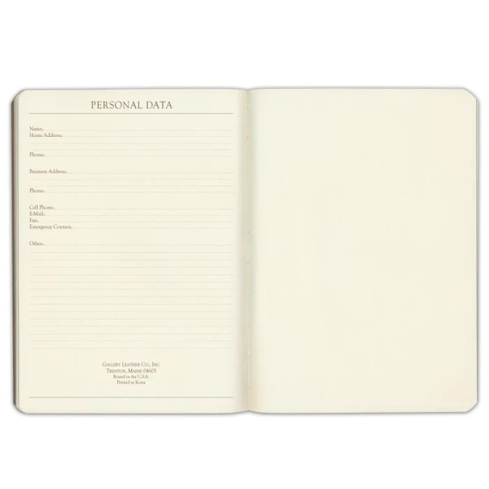 Notatnik w kratkę Gallery Leather Desk Journal | Czarny - Image 5