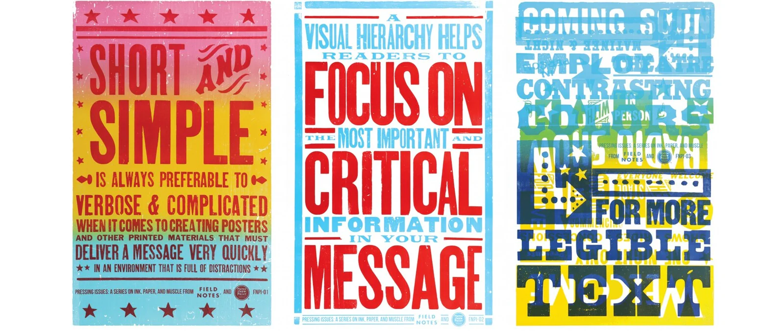 Notatniki Field Notes Hatch Show Print 3 pack w linie - Image 5