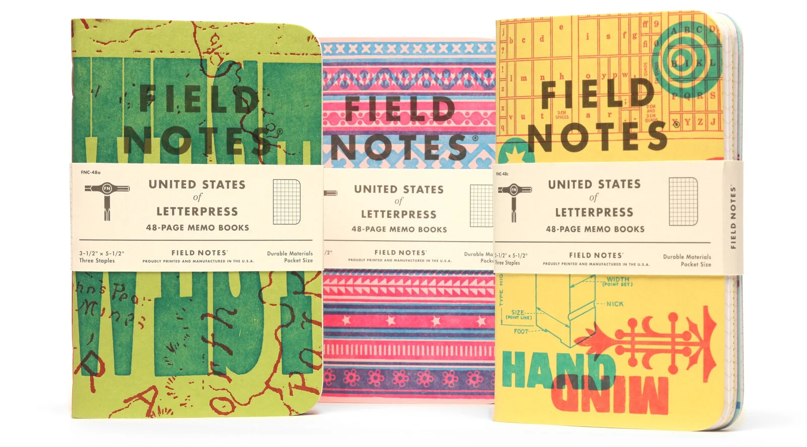 Notesy Field Notes United States of Letterpress B 3 szt. w kratkę - Image 2