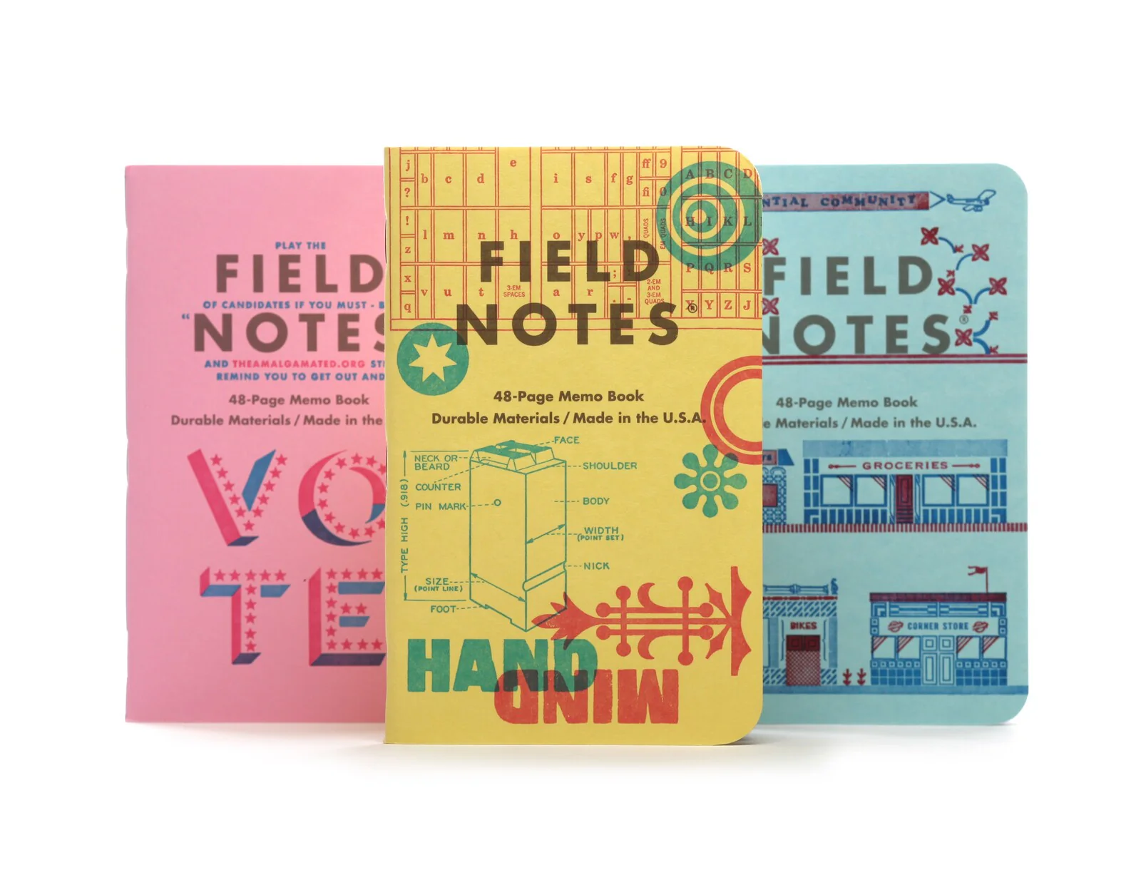 Notesy Field Notes United States of Letterpress C 3 szt. w kratkę - Image 2