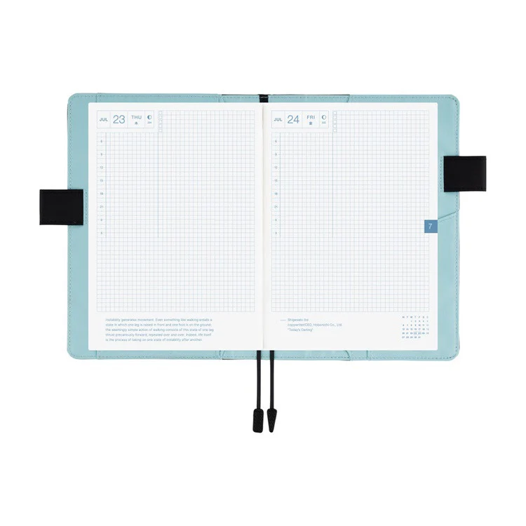 Okładka na kalendarz Hobonichi Techo A5 | Colors: Black x Clear Blue - Image 8
