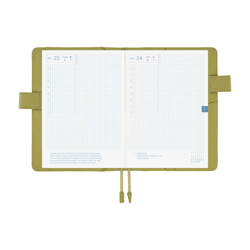 Okładka na kalendarz Hobonichi Techo A5 | Leather: Sage Green - Image 9