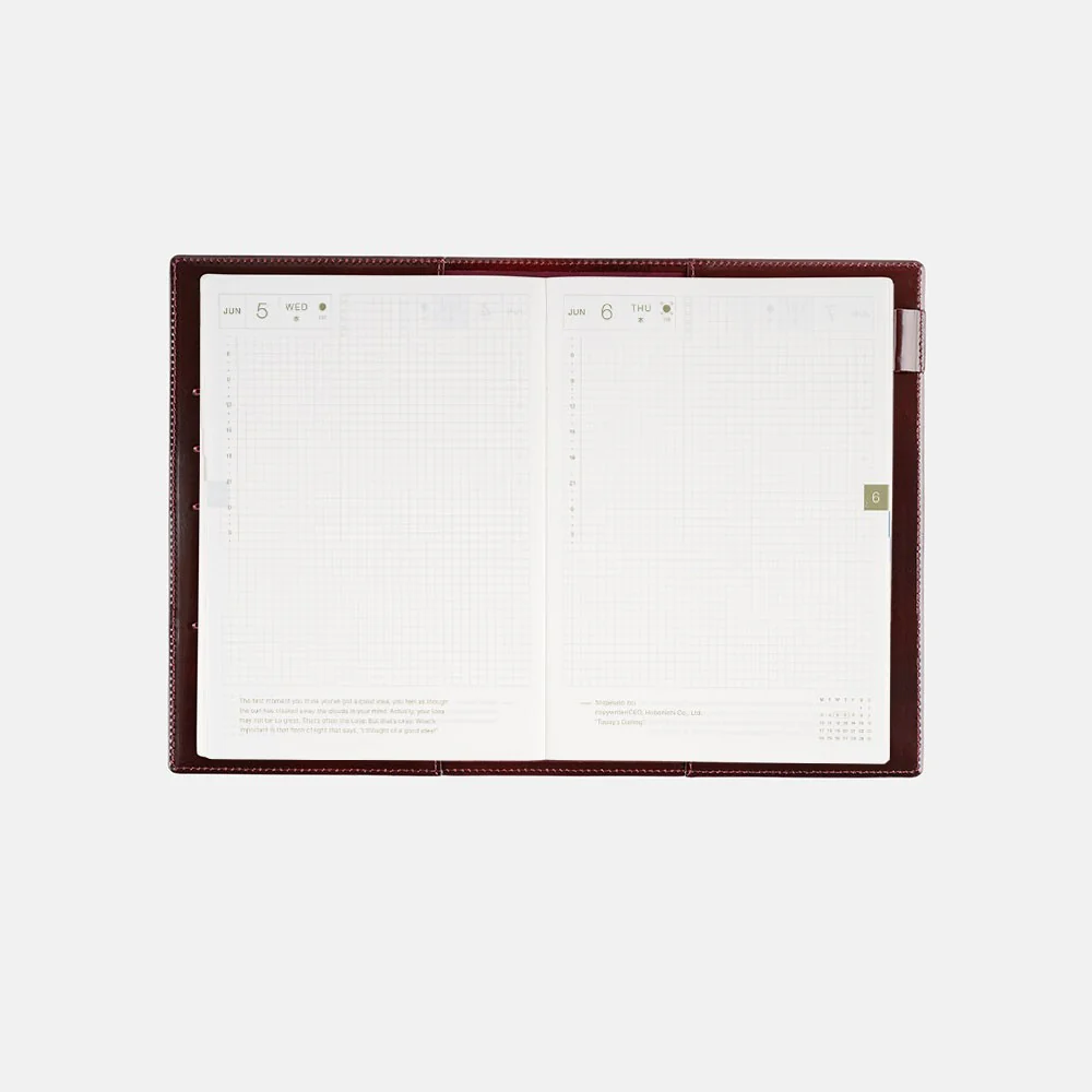 Okładka na kalendarz Hobonichi Techo A5 | Leather: Taut (Bordeaux) - Image 9