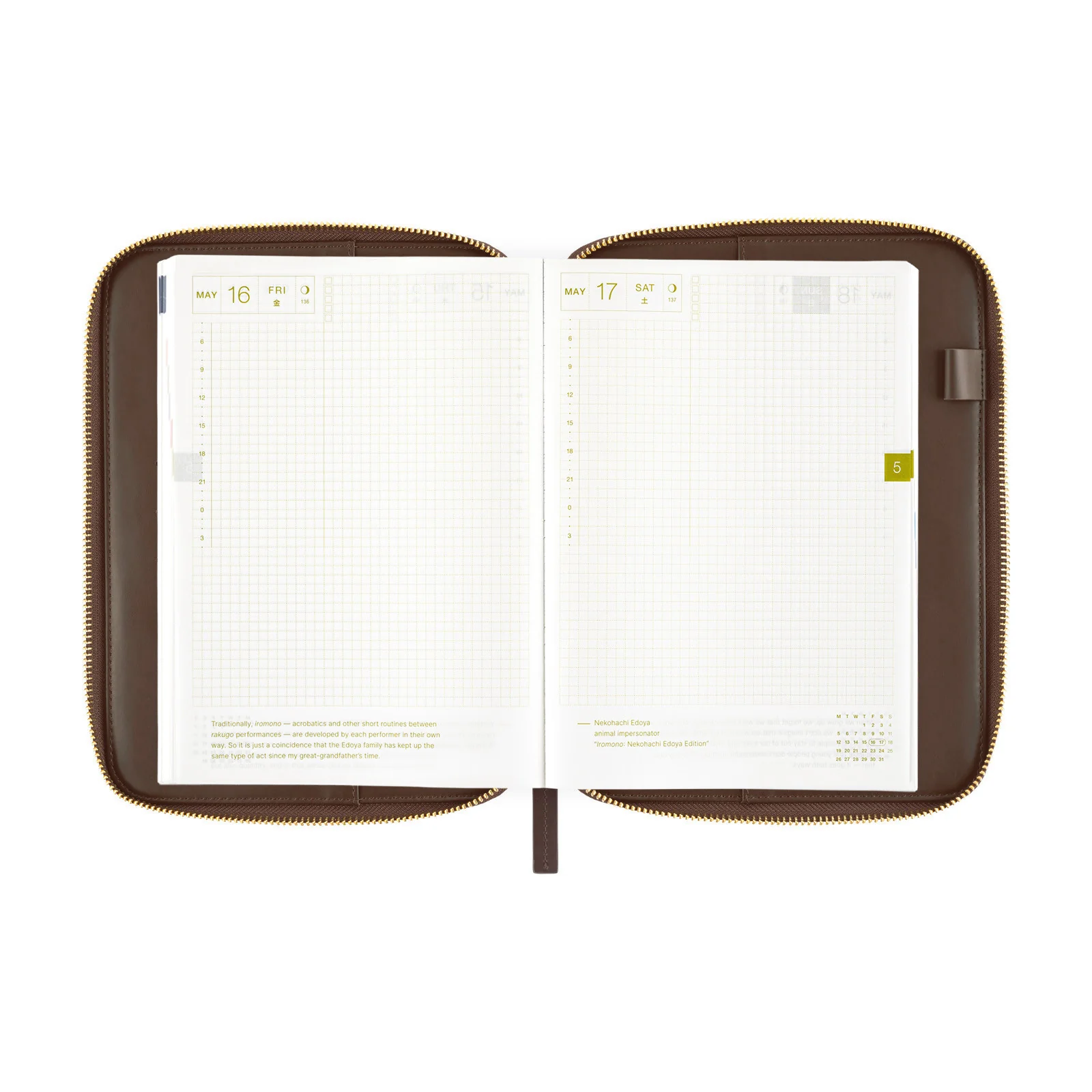 Okładka na kalendarz Hobonichi Techo A5 | Taut Zipped (Café au Lait Plaid) - Image 8