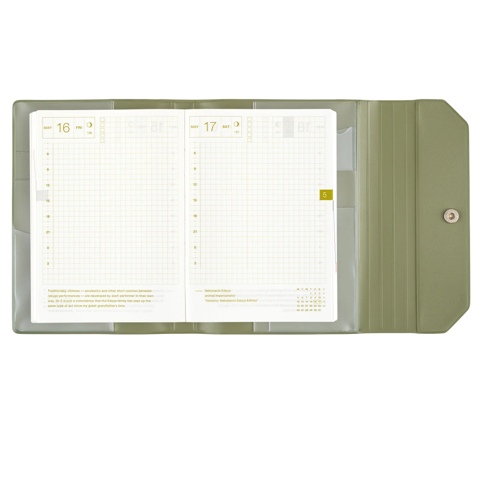 Okładka na kalendarz Hobonichi Techo A6 | Alettone (Olive) - Image 6