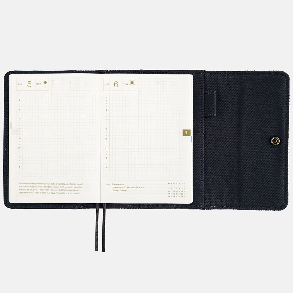 Okładka na kalendarz Hobonichi Techo A6 | Blue Blue: Indigo Book Sashiko - Image 10