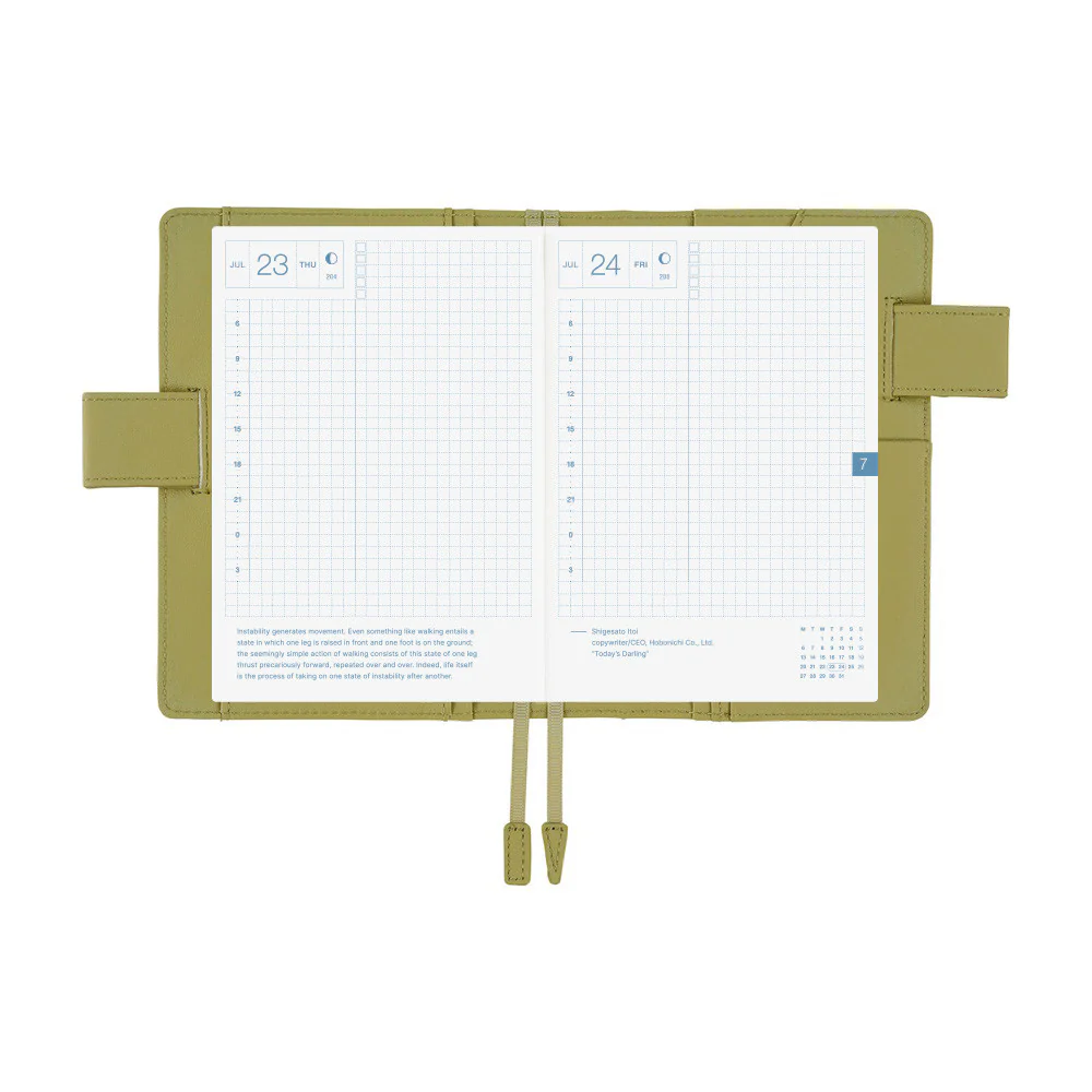 Okładka na kalendarz Hobonichi Techo A6 | Leather: Sage Green - Image 9