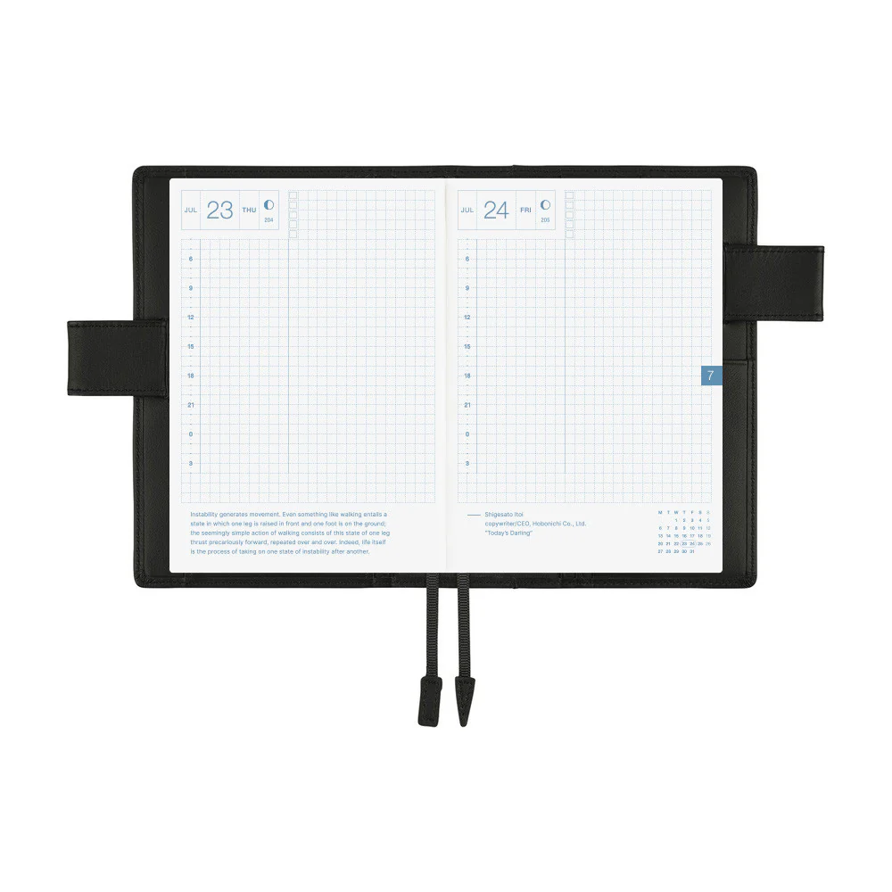 Okładka na kalendarz Hobonichi Techo A6 | Leather: TS Basic - Black - Image 7