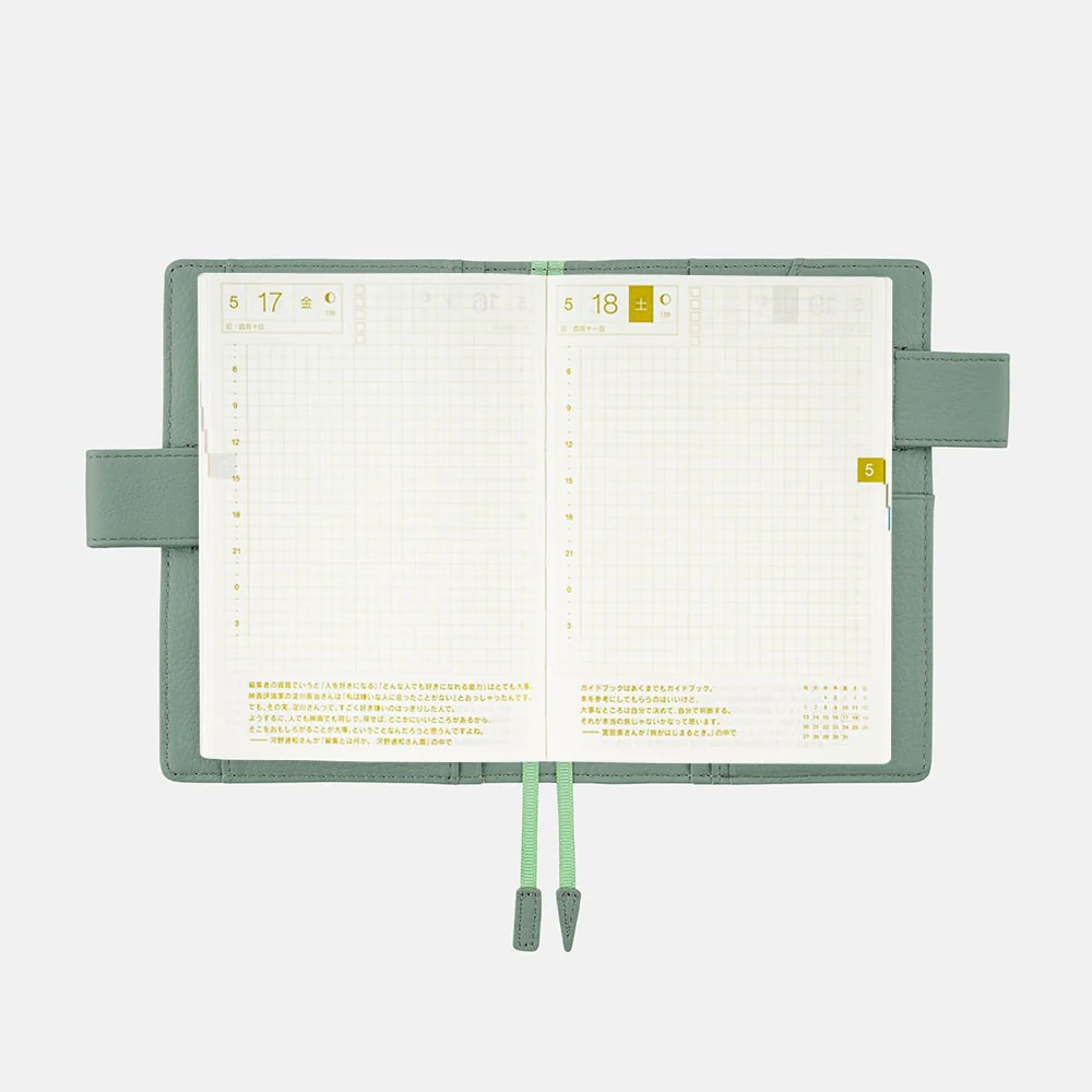 Okładka na kalendarz Hobonichi Techo A6 | Leather: Water Green - Image 9