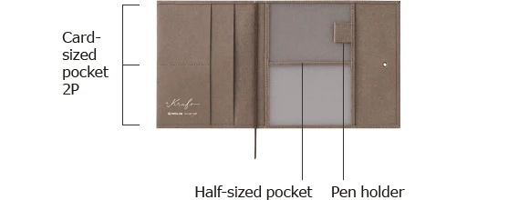 Okładka papierowa A6 King Jim Washable Kraft Paper Szara - Image 2