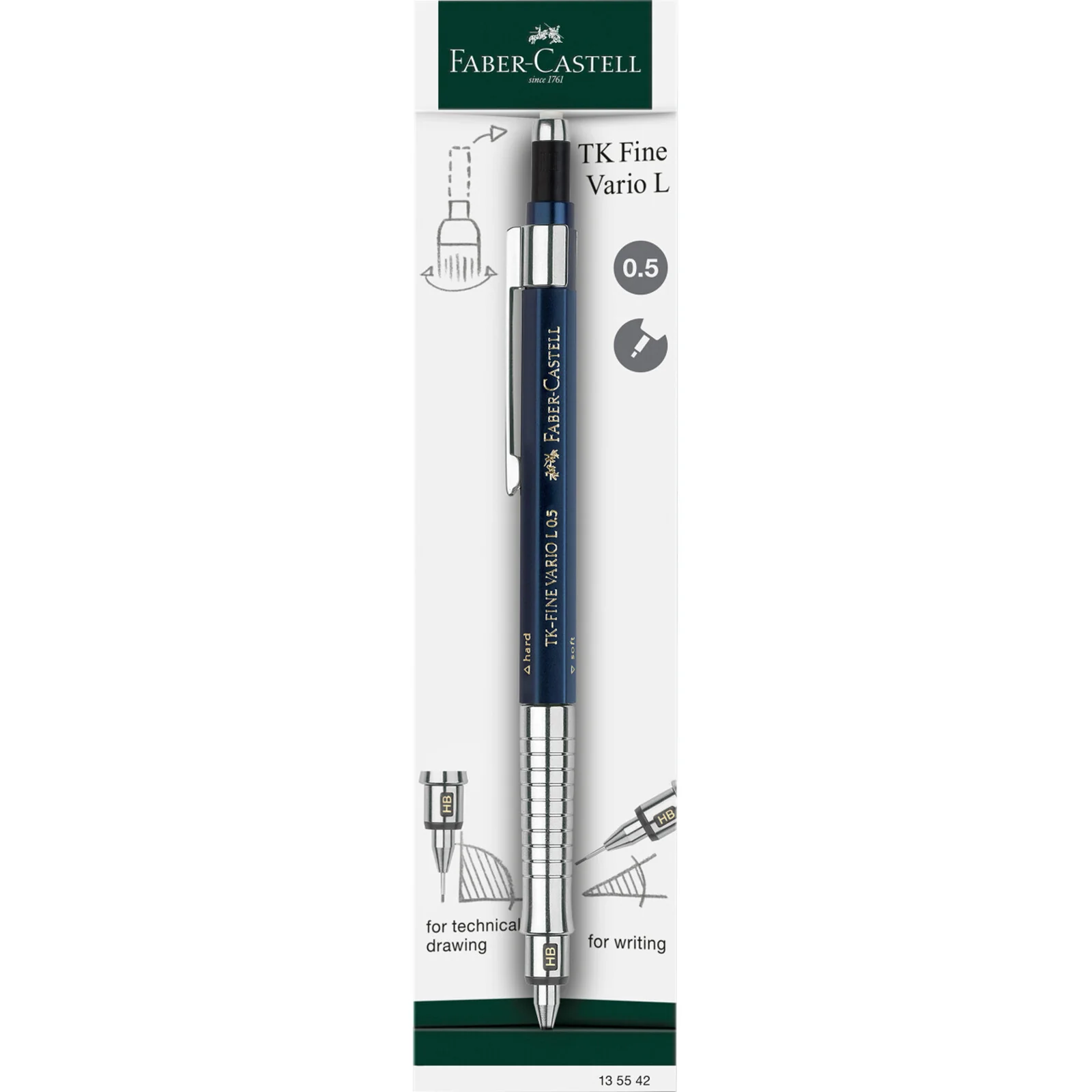 Ołówek mechaniczny Faber-Castell TK-Fine Vario L | Niebieski - Image 3