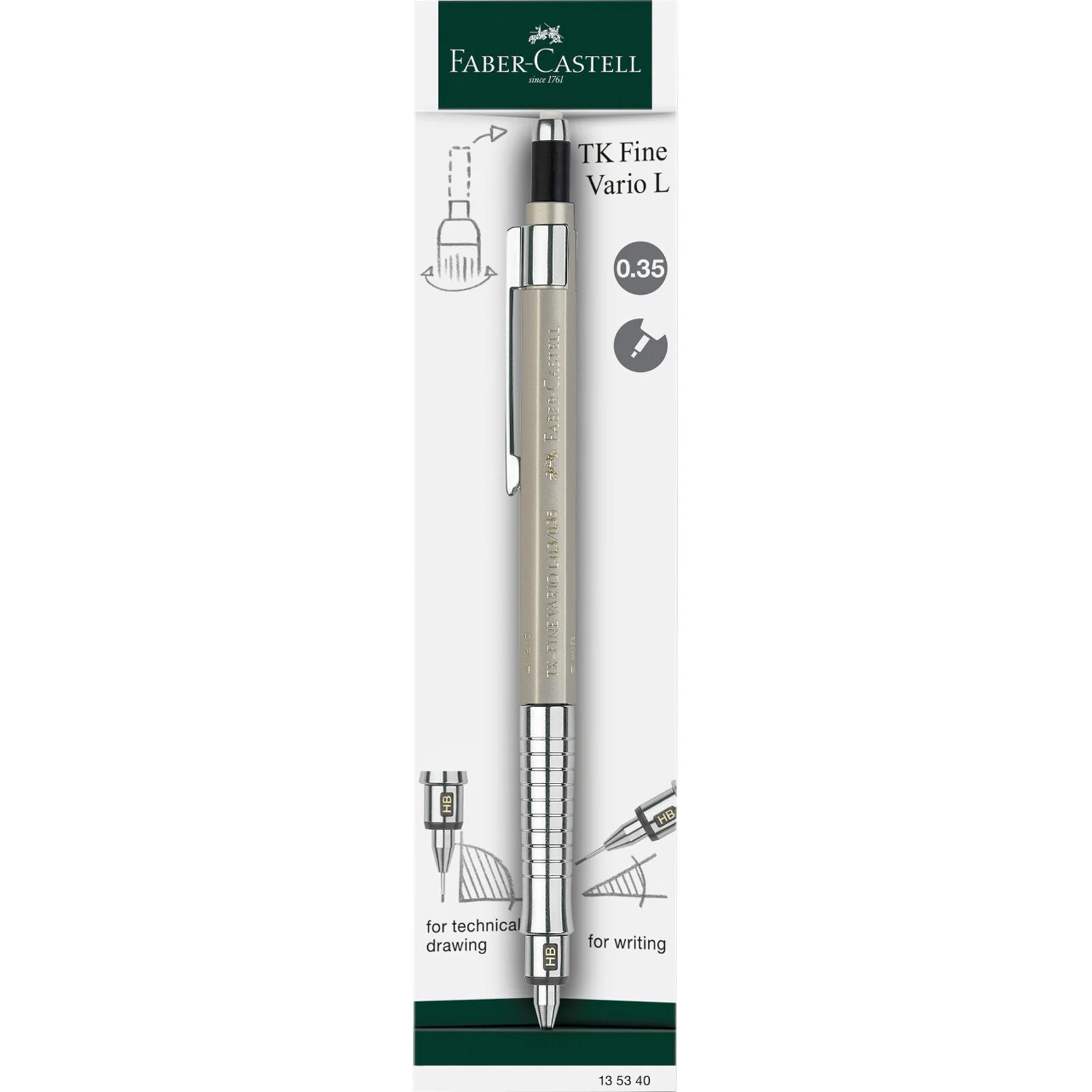 Ołówek mechaniczny Faber-Castell TK-Fine Vario L | Szampańskie złoto - Image 3