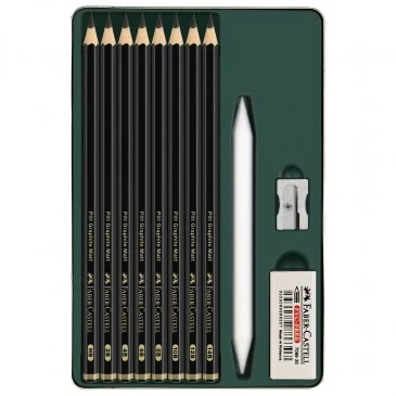 Ołówki grafitowe z akcesoriami Faber-Castell 11 Pitt Graphite Matt - Image 2