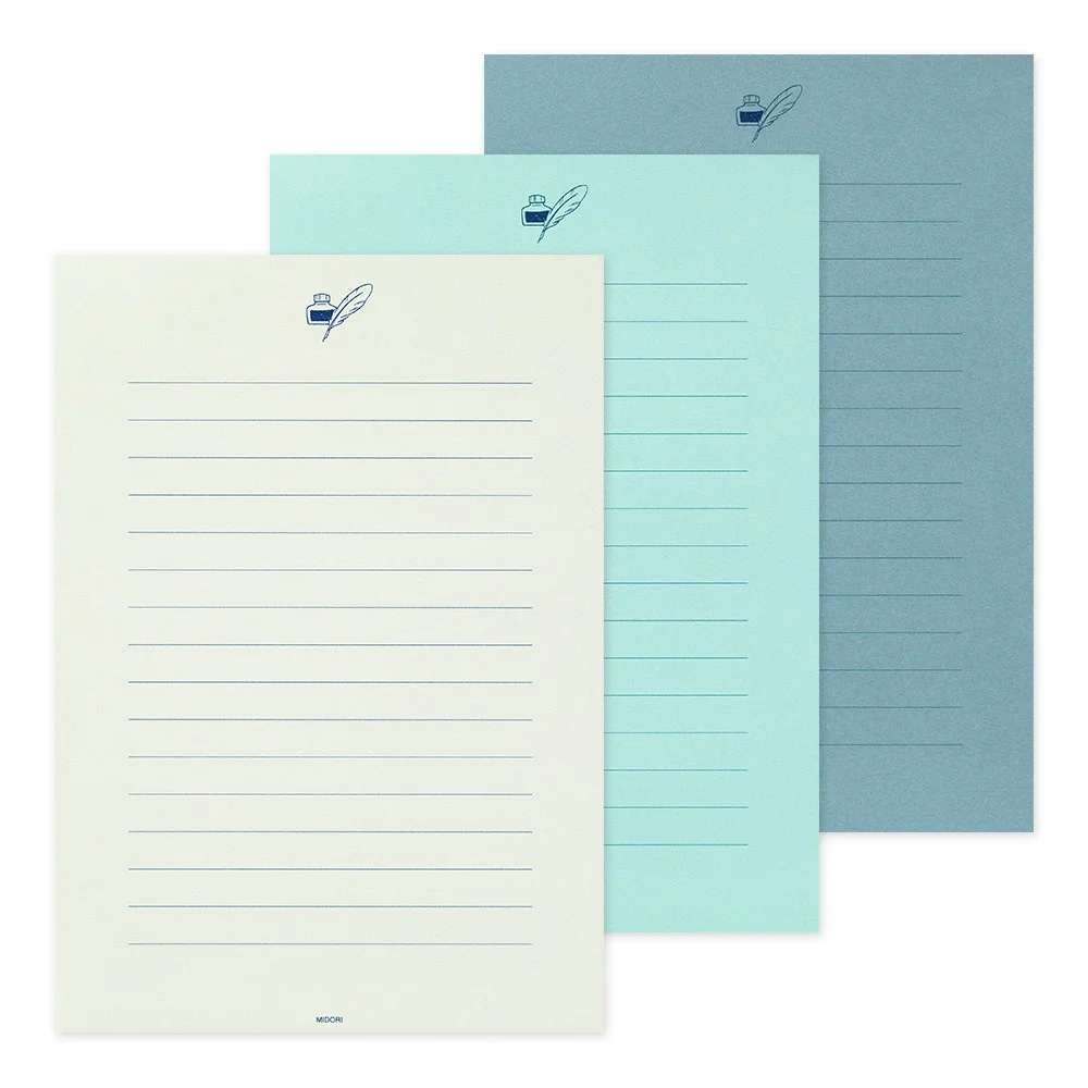 Papier listowy Midori Giving a Color A5 | Niebieski - Image 2