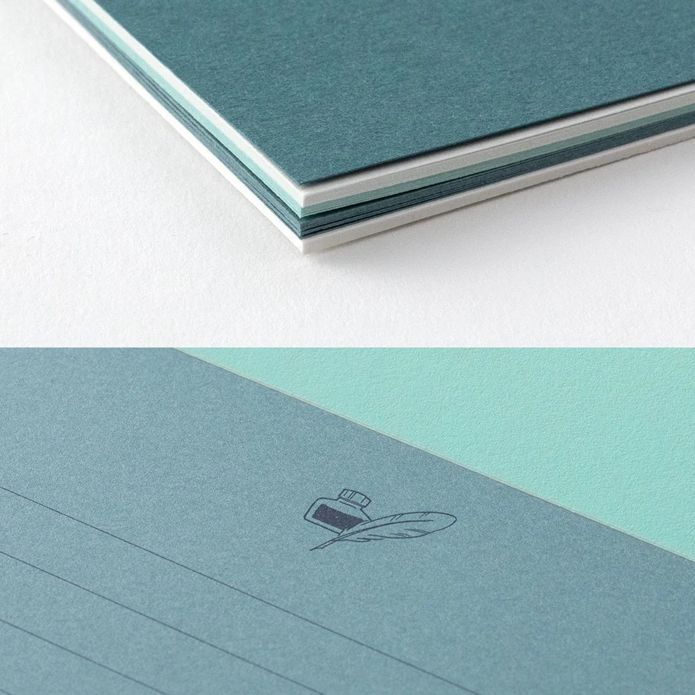Papier listowy Midori Giving a Color A5 | Niebieski - Image 4