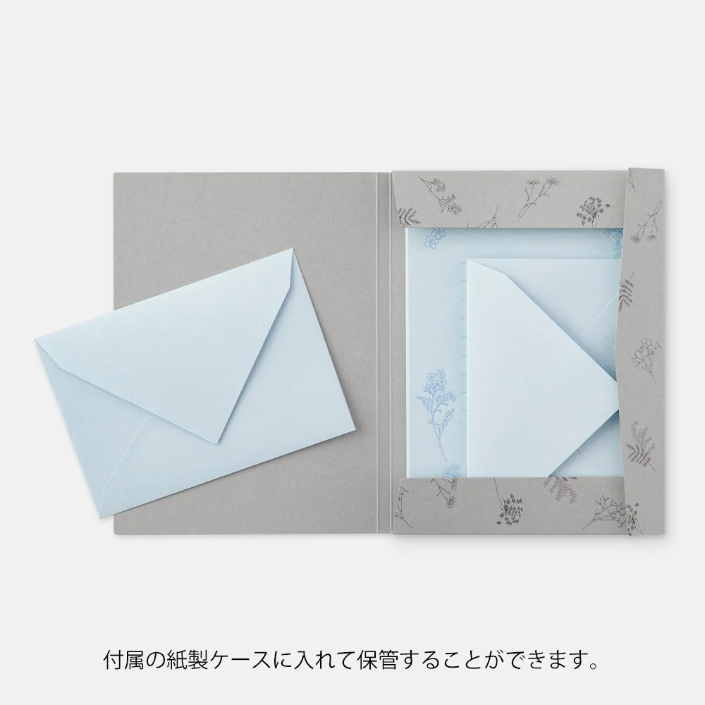 Papeteria z papieru Washi Midori | Niebieska - Image 5