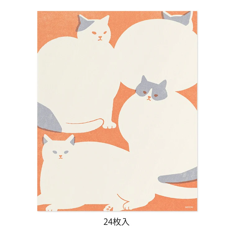 Papier listowy Midori Easy&Cozy | Kot - Image 2