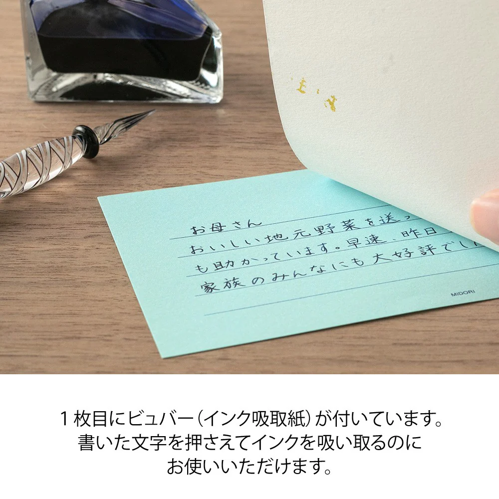 Papier listowy Midori Giving a Color | Niebieski - Image 5
