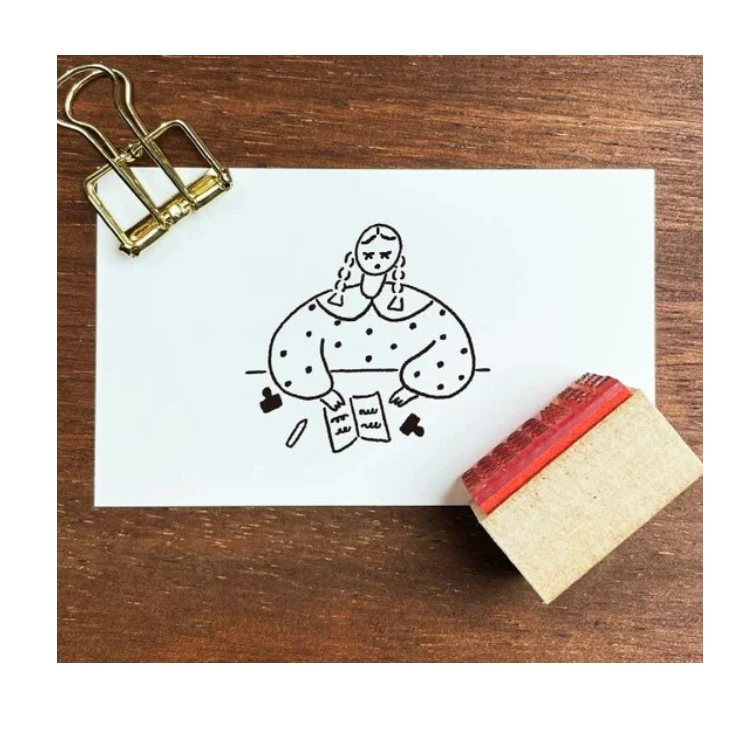 Pieczątka drewniana Marl-chan | Journaling - Image 2