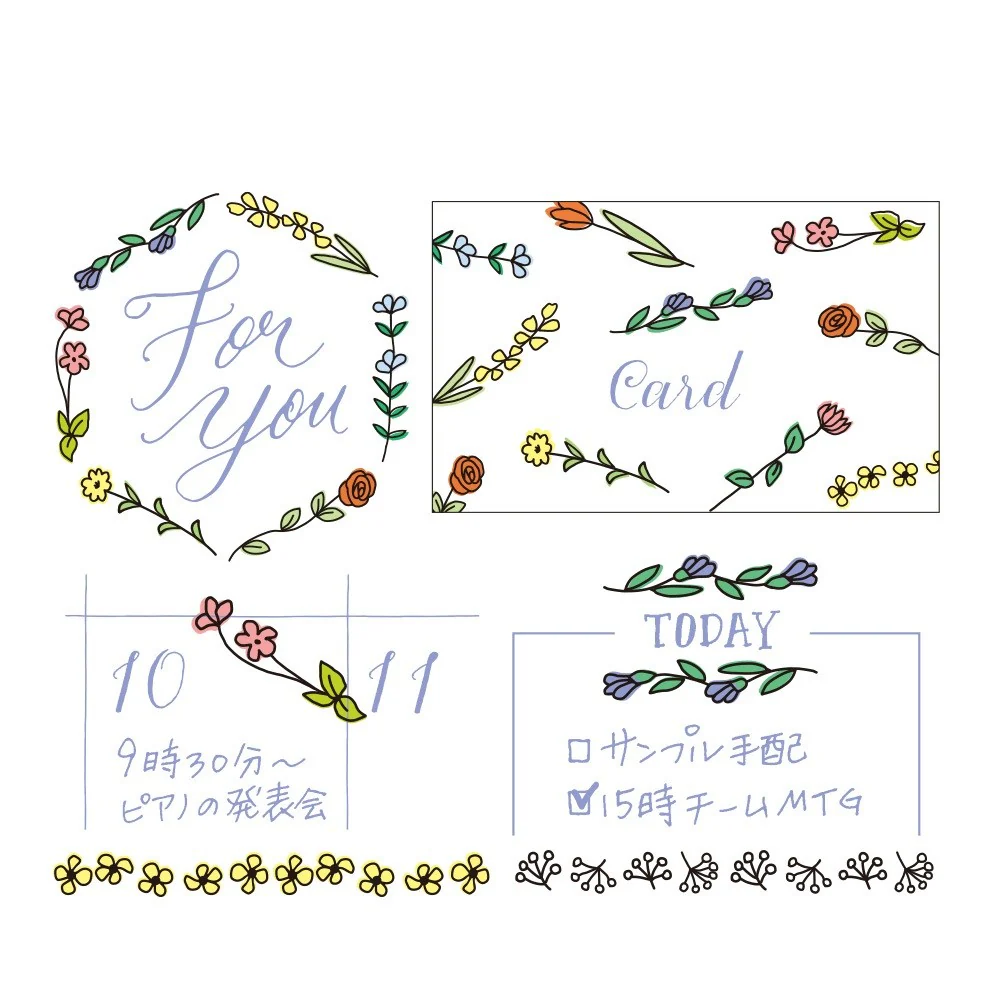 Pieczątka Midori Paintable Stamp | Kwiaty - Image 4