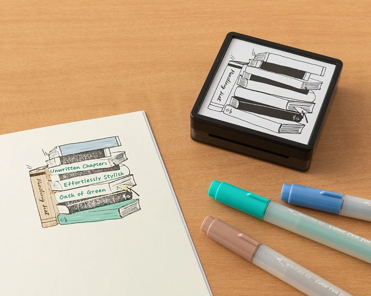 Pieczątka Midori Paintable Stamp Pre-inked | Lista książek - Image 3