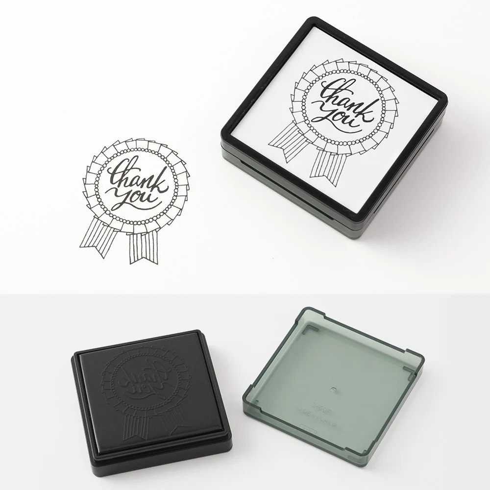 Pieczątka z tuszem Midori Paintable Stamp | Dziękuję - Image 3