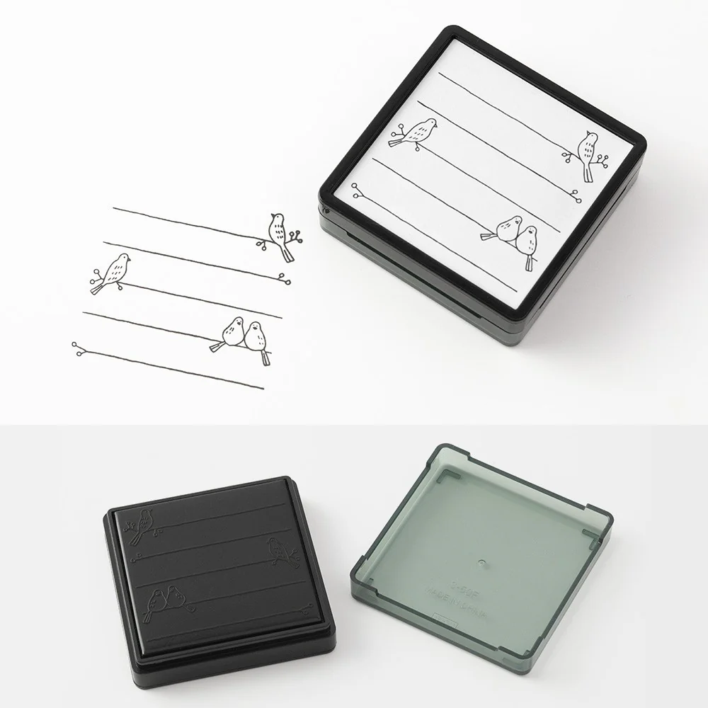 Pieczątka z tuszem Midori Paintable Stamp | Ptak - Image 2