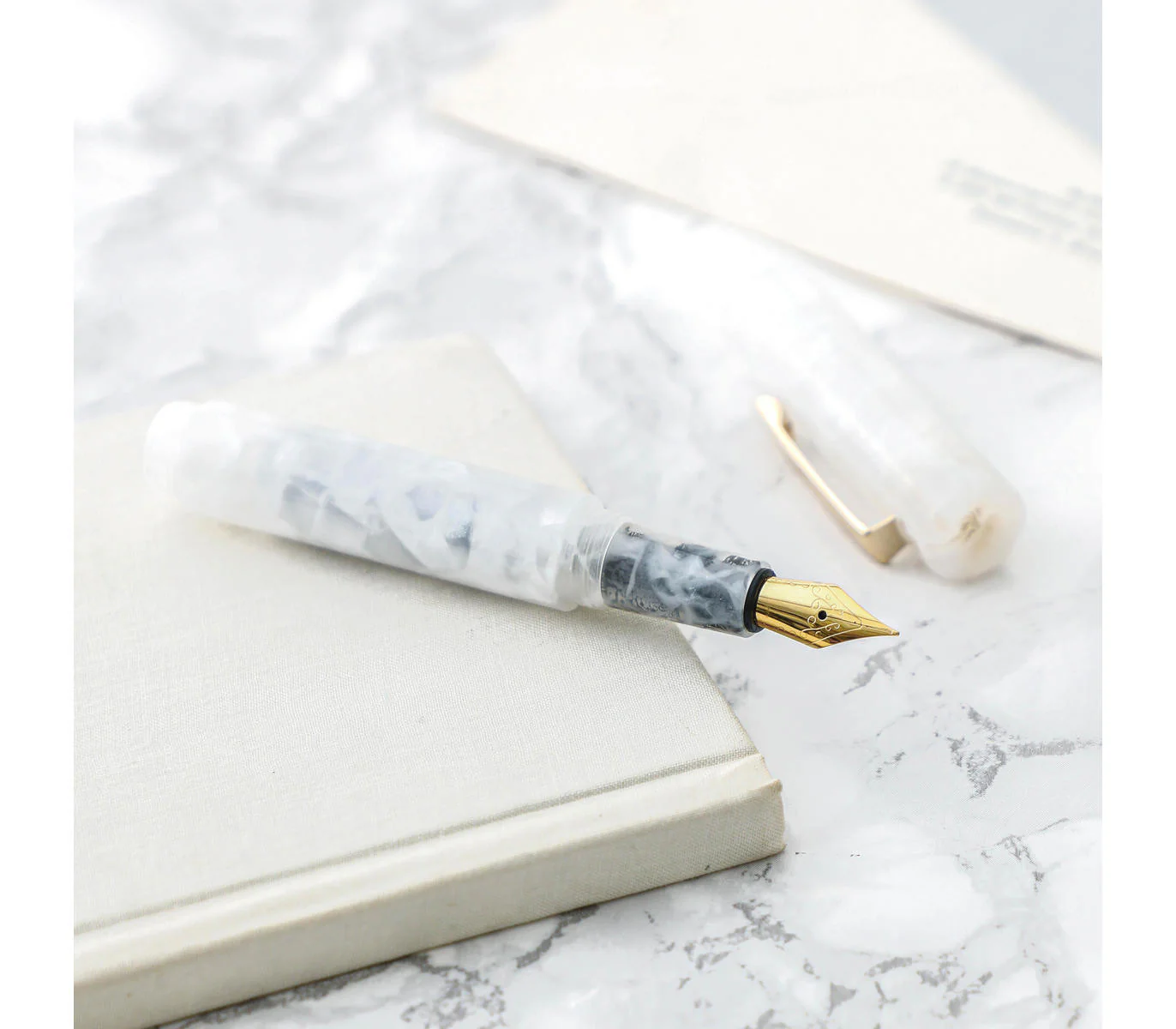 Pióro wieczne Attaché HIGHTIDE Marbled | Białe - Image 3