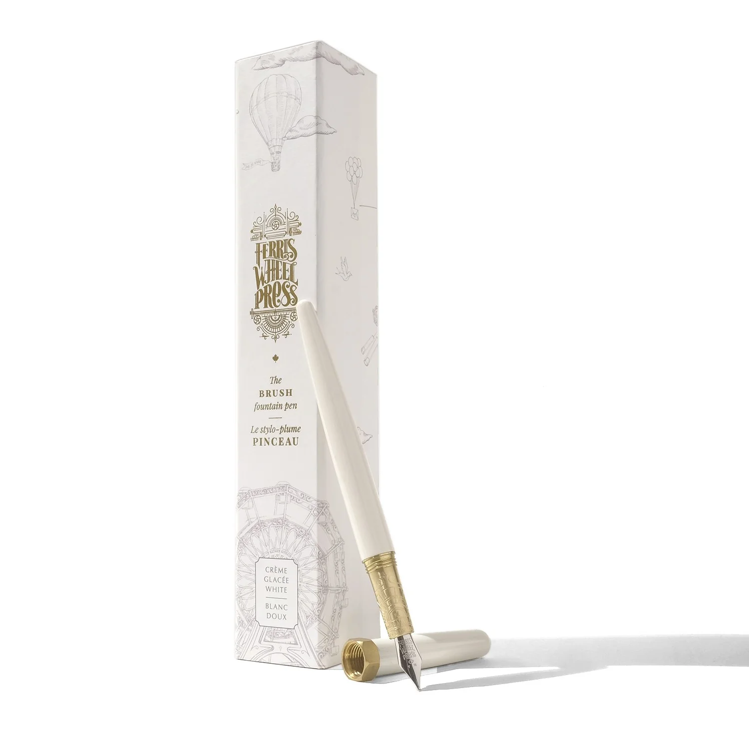 Pióro wieczne Ferris Wheel Press The Brush Creme Glace White - Image 5