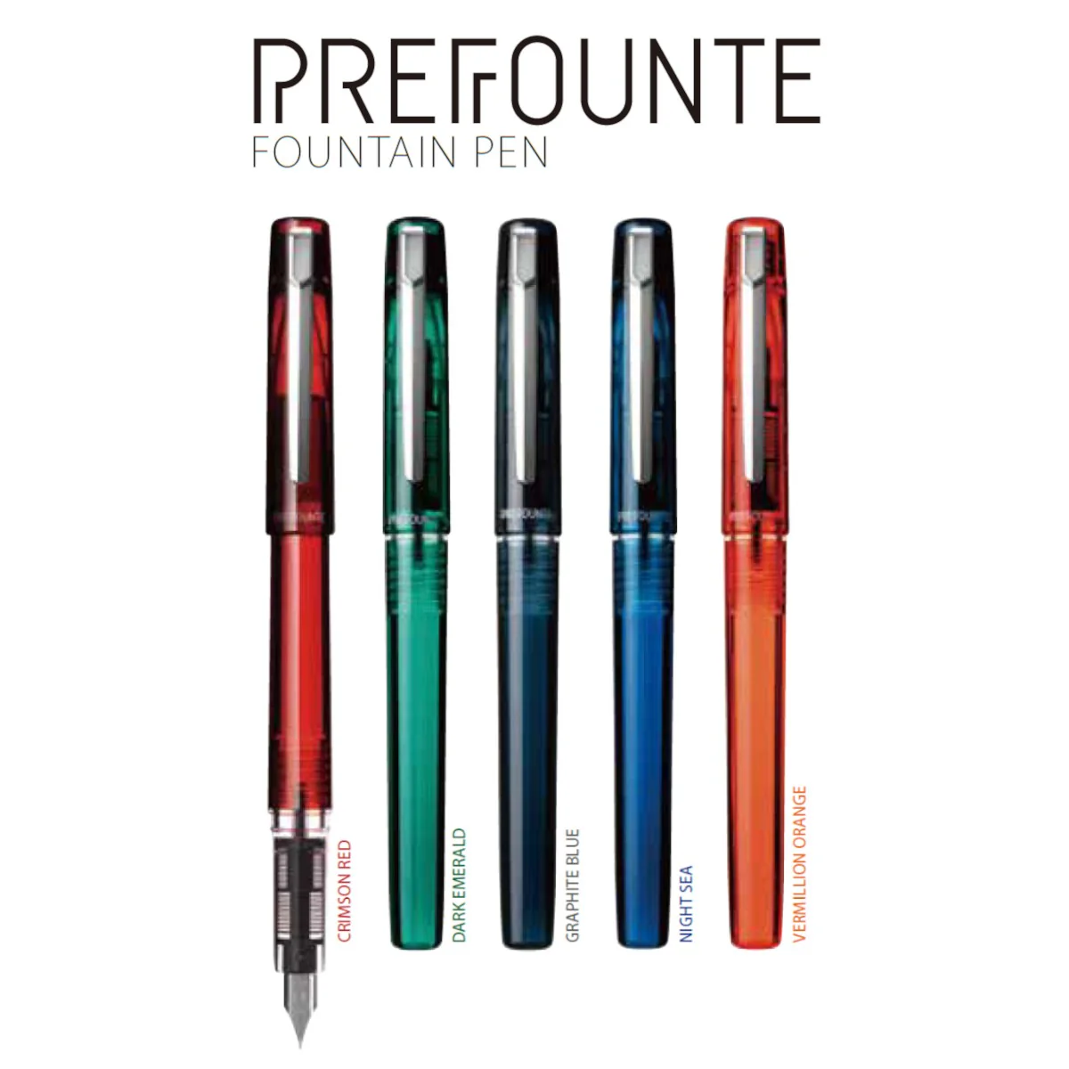 Pióro wieczne Platinum Prefounte Vermillion Pomarańczowy - Image 4