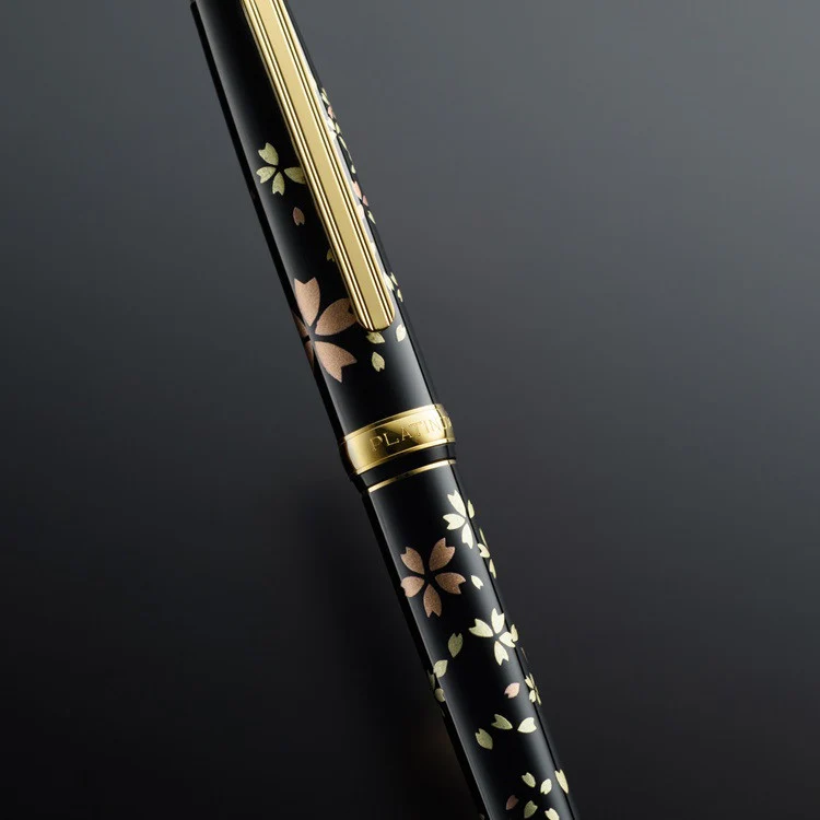 Pióro wieczne Platinum Vicoh Kanazawa Gold Leaf Swirling Petals of Cherry Blossom - Image 5