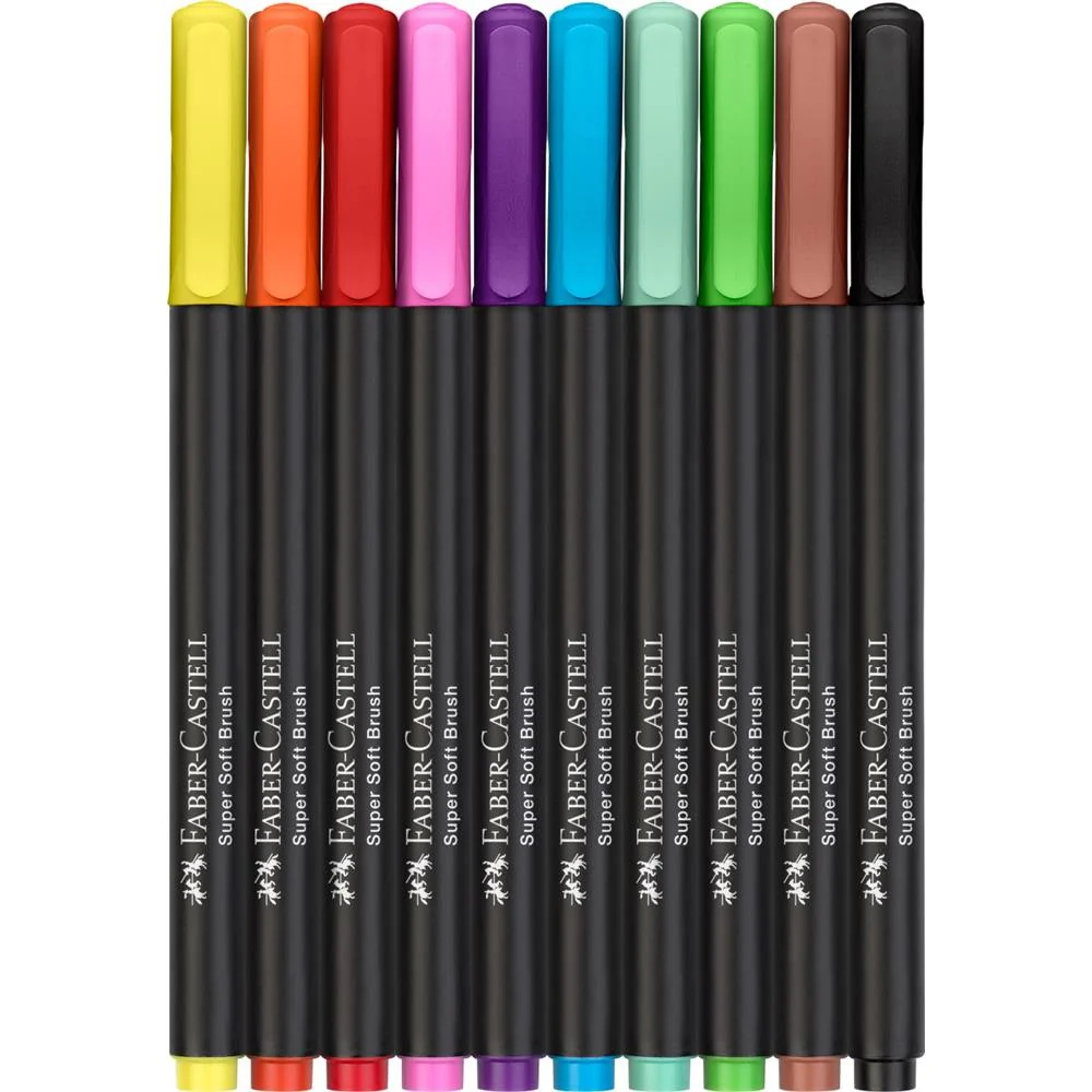 Pisaki Pędzelkowe Faber-Castell Black Edition| 10 sztuk - Image 2