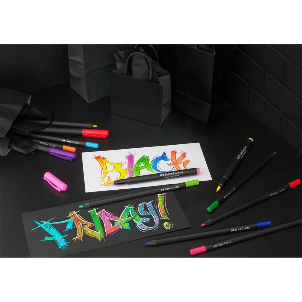 Pisaki Pędzelkowe Faber-Castell Black Edition| 20 sztuk - Image 5