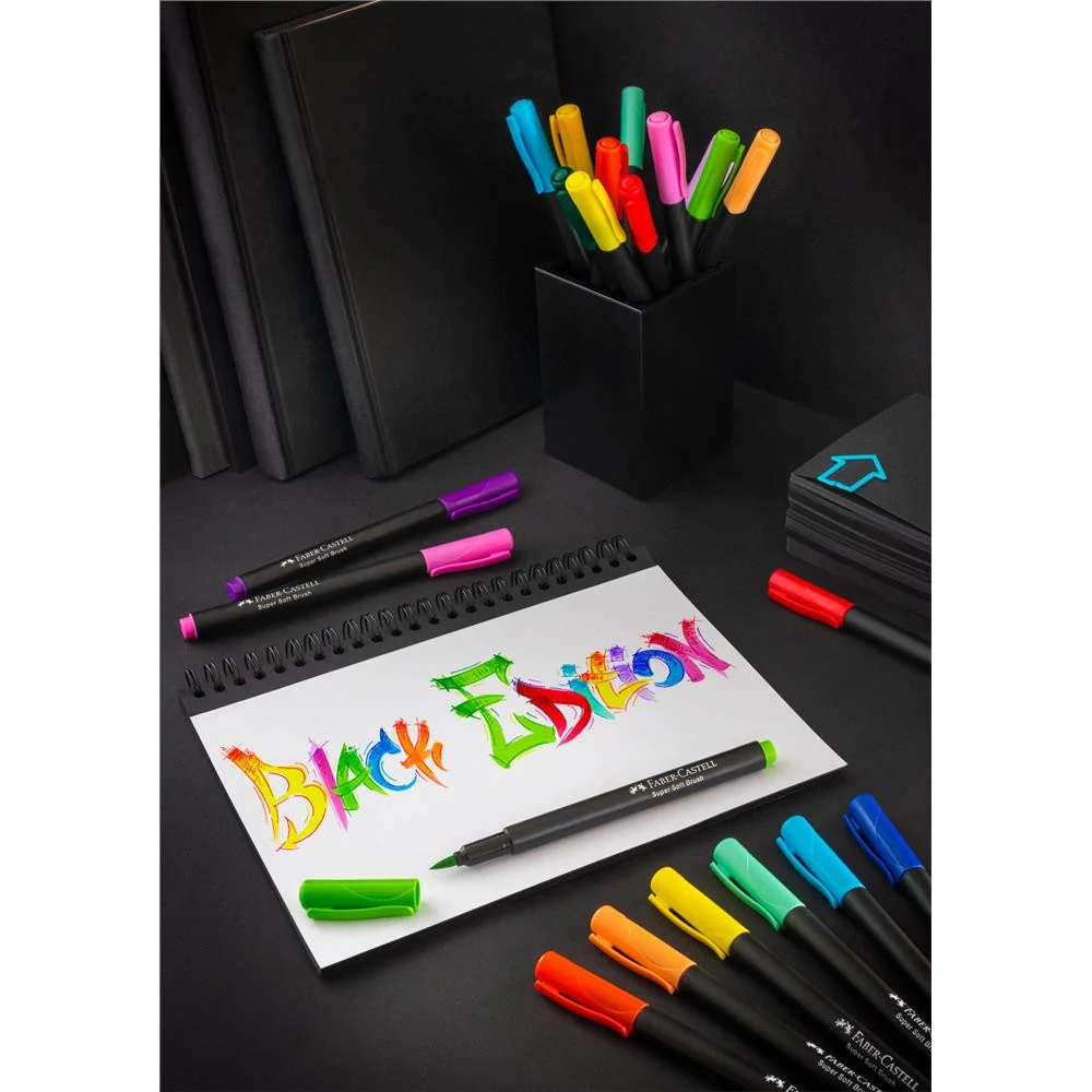 Pisaki Pędzelkowe Faber-Castell Black Edition| 20 sztuk - Image 7