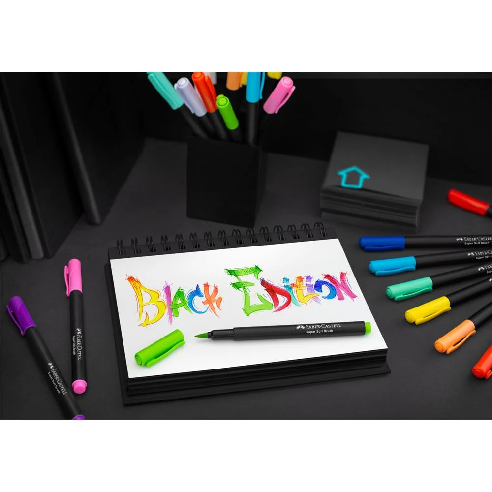 Pisaki Pędzelkowe Faber-Castell Black Edition| 20 sztuk - Image 8