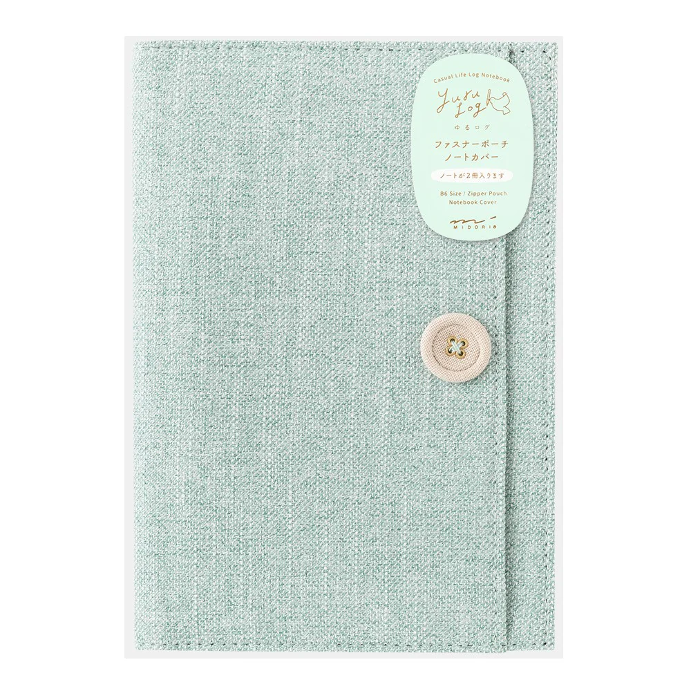Płócienna okładka Midori Yuru Log B6 | Niebieska - Image 2