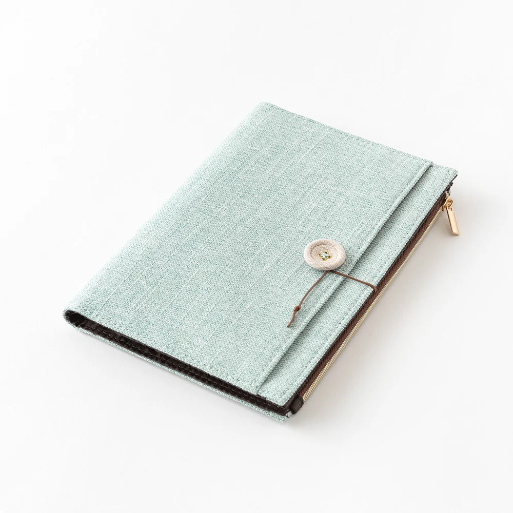 Płócienna okładka Midori Yuru Log B6 | Niebieska - Image 3