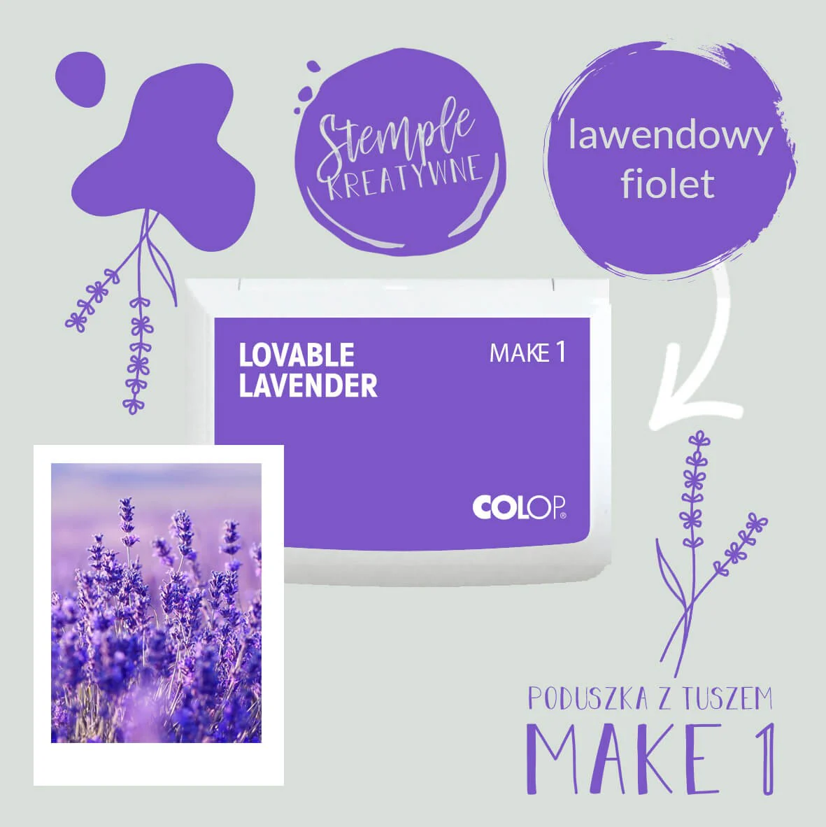 Poduszka do pieczątek | Lawendowy Fiolet - Image 2