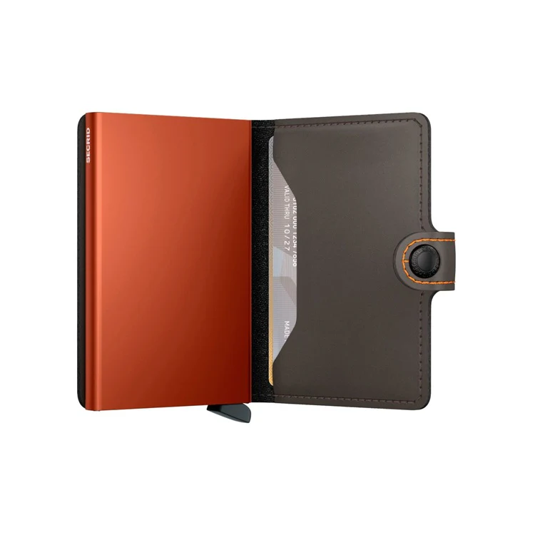 Portfel SECRID Miniwallet Matte | Trufla/Pomarańcz - Image 3