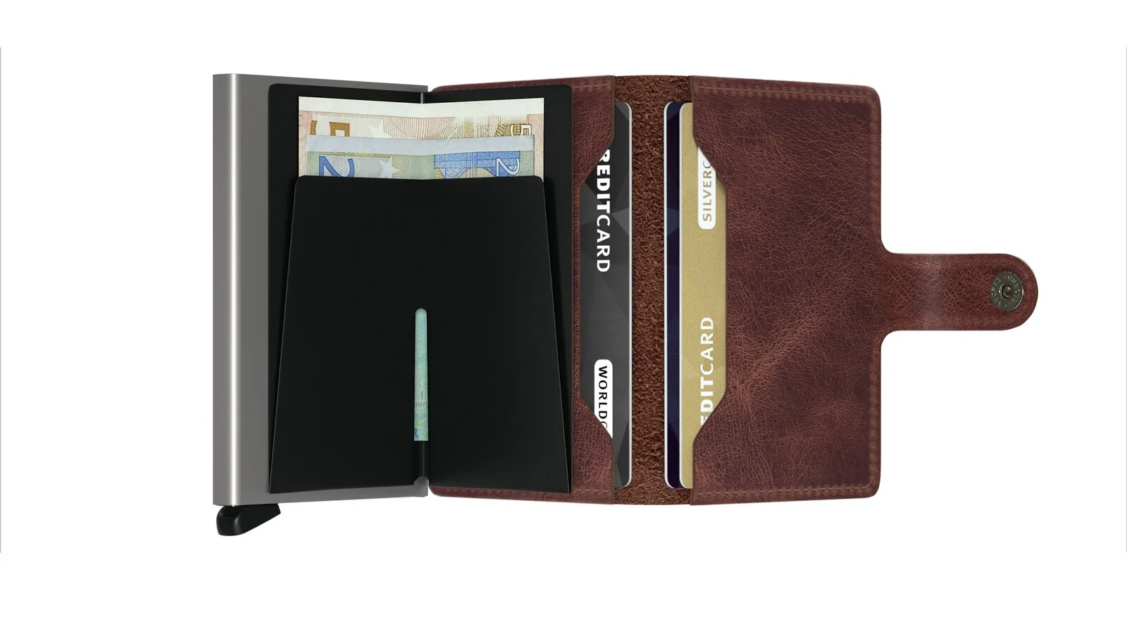 Portfel SECRID Miniwallet Vintage | Brązowy - Image 4