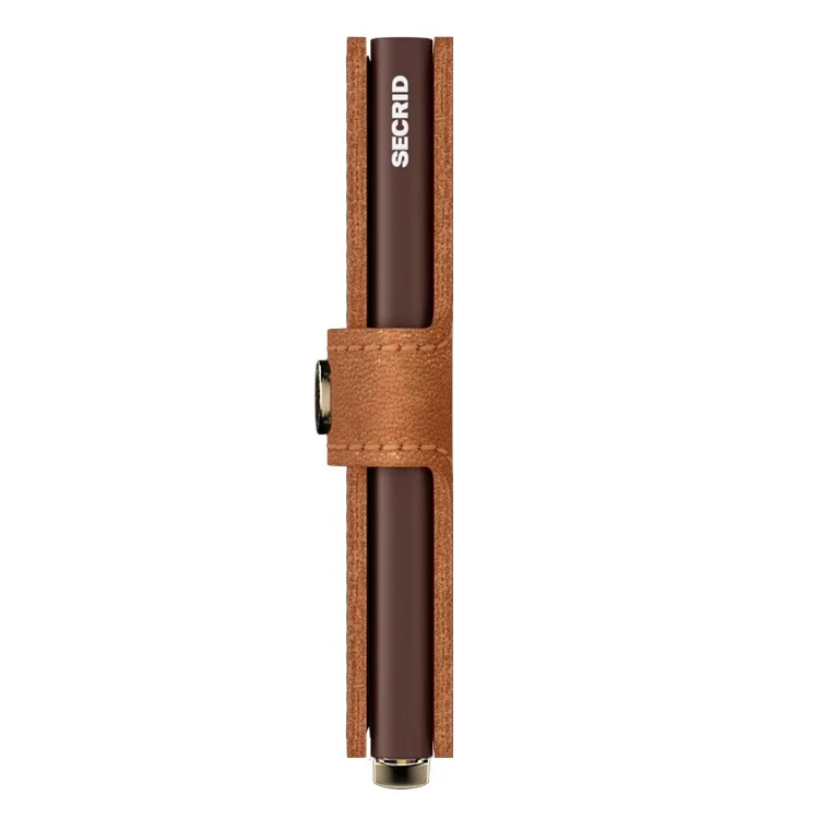 Portfel SECRID Premium Miniwallet Emboss Lines | Cognac - Image 2