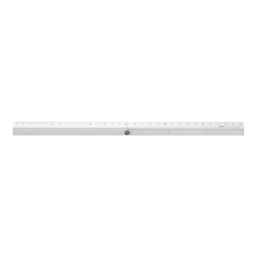 Składana linijka Midori aluminiowa 30 cm | Srebrna - Image 3